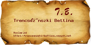 Trencsánszki Bettina névjegykártya
