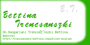 bettina trencsanszki business card